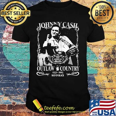Johnny cash old american brand outlaw country 1932 2003 man in black shirt
