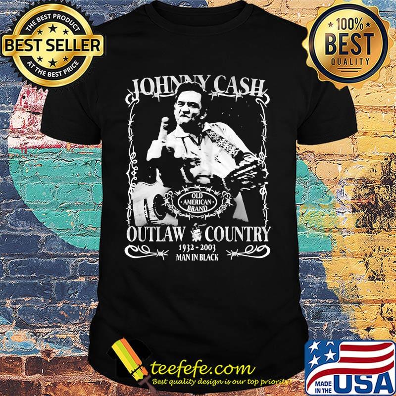 Johnny cash old american brand outlaw country 1932 2003 man in black shirt