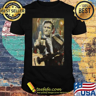 Johnny cash playing guitar art shirt
