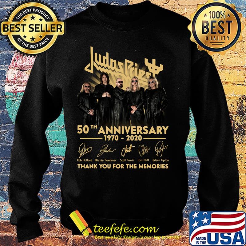Judas priest 50th anniversary 1970 2020 thank you for the memories signatures s Sweater Judas priest 50th anniversary 1970 2020 thank you for the memories signatures s Sweater