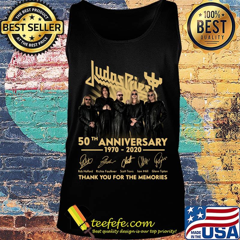 Judas priest 50th anniversary 1970 2020 thank you for the memories signatures s Tank top Judas priest 50th anniversary 1970 2020 thank you for the memories signatures s Tank top