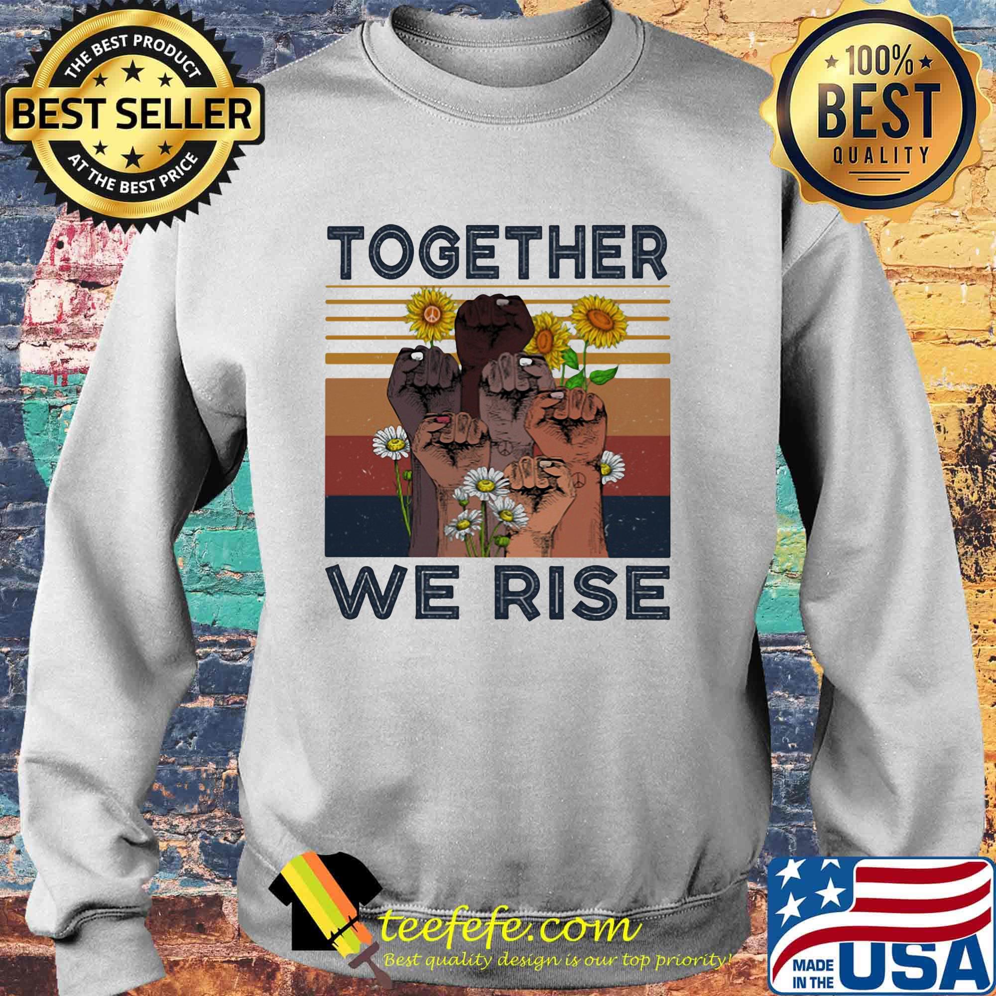 Juneteenth day together we rise sunflowers black lives matter vintage retro s Sweater Juneteenth day together we rise sunflowers black lives matter vintage retro s Sweater