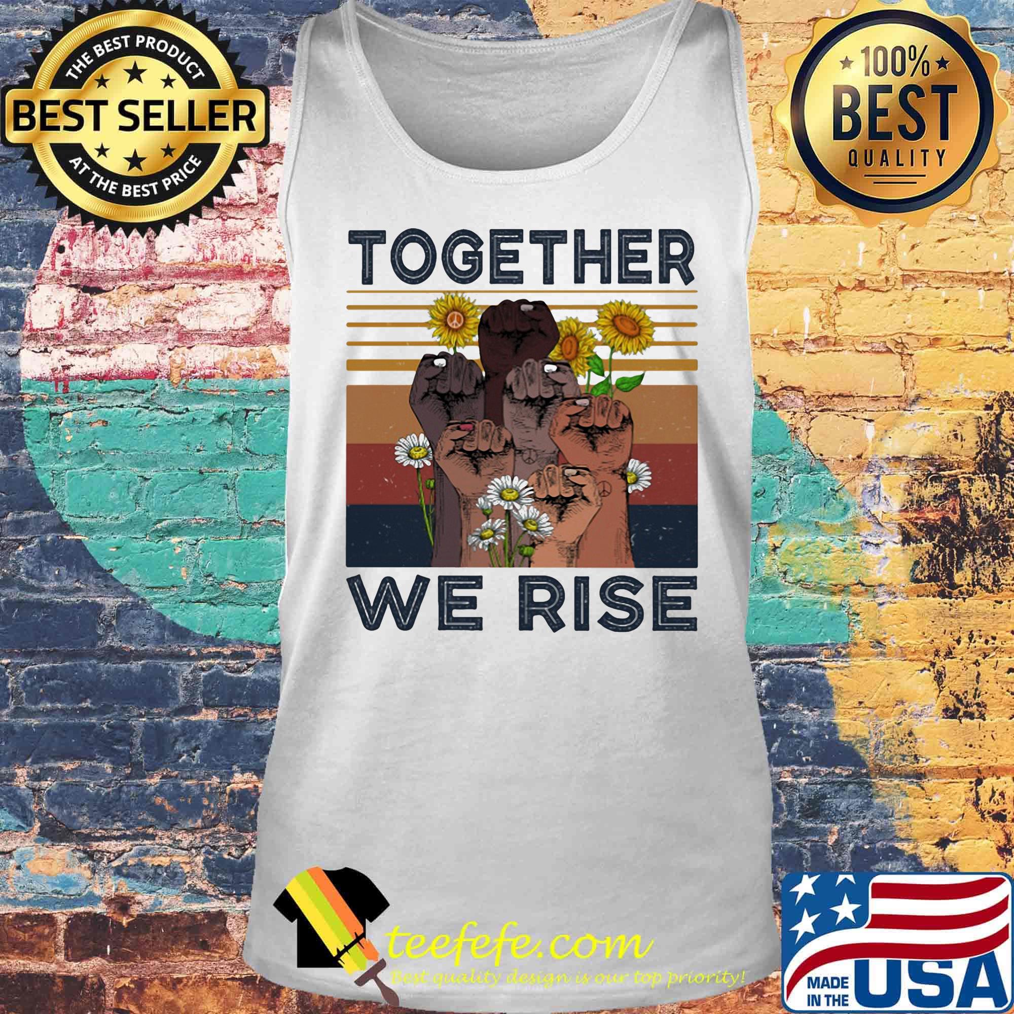Juneteenth day together we rise sunflowers black lives matter vintage retro s Tank top Juneteenth day together we rise sunflowers black lives matter vintage retro s Tank top