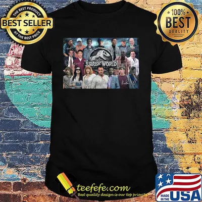 Jurassic world movie characters signatures shirt