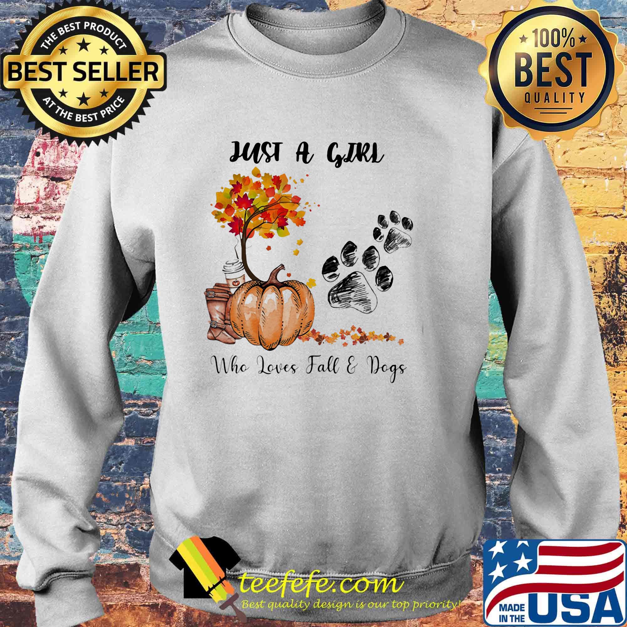 Just a girl who loves fall and paw dogs pumpkin s Sweater Just a girl who loves fall and paw dogs pumpkin s Sweater