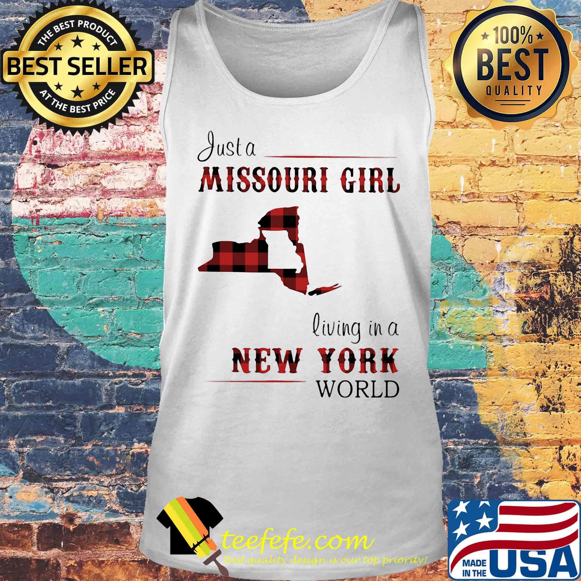 Just a Missouri Girl living in a New York world Map s Tank top Just a Missouri Girl living in a New York world Map s Tank top