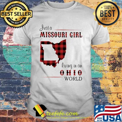 Just a Missouri Girl living in a Ohio world Map shirt