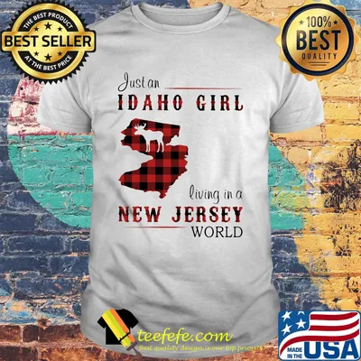Just an idaho girl living in a new jersey world map shirt