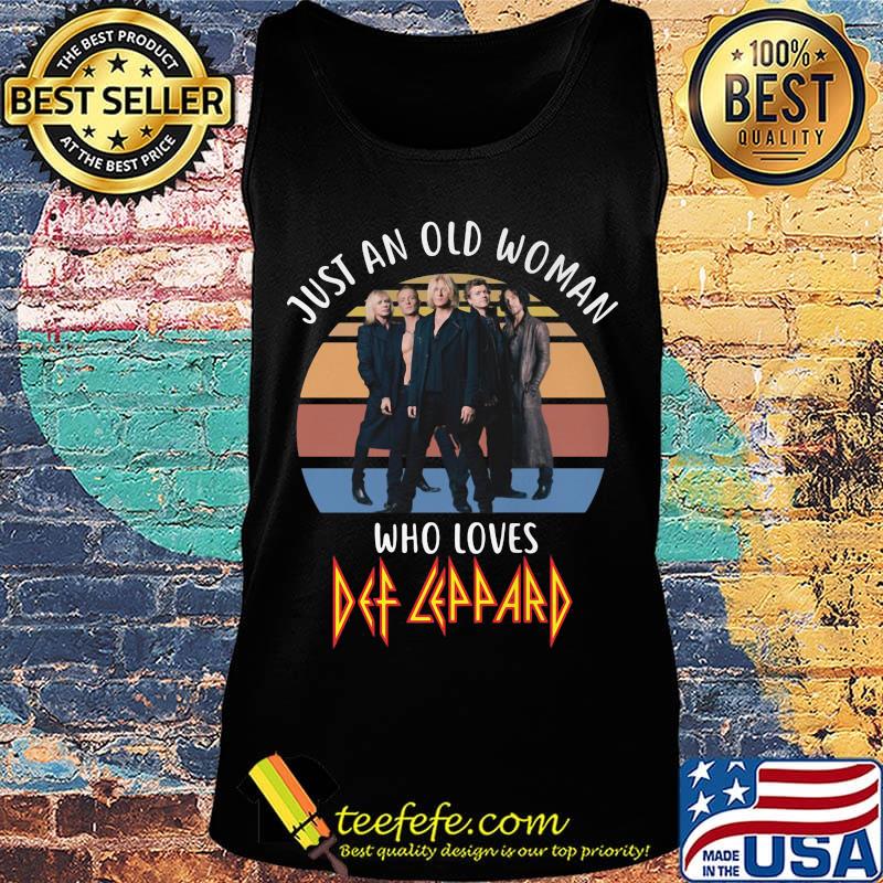 Just an old woman who loves def leppard vintage retro s Tank top Just an old woman who loves def leppard vintage retro s Tank top