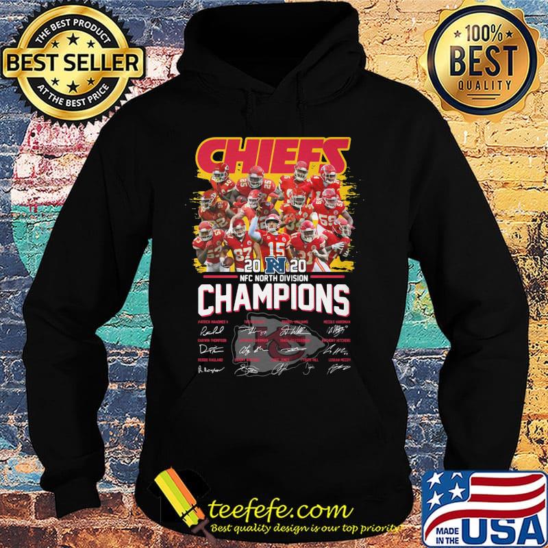 Kansas city chiefs 2020 nfc north divison champions players signatures s Hoodie Kansas city chiefs 2020 nfc north divison champions players signatures s Hoodie
