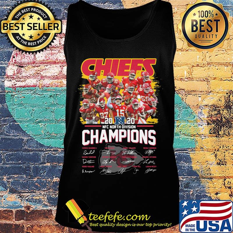 Kansas city chiefs 2020 nfc north divison champions players signatures s Tank top Kansas city chiefs 2020 nfc north divison champions players signatures s Tank top