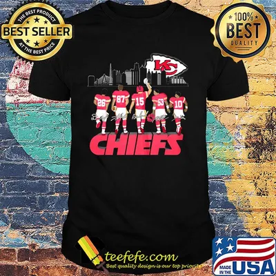 Kansas city chiefs football players signatures city shirt