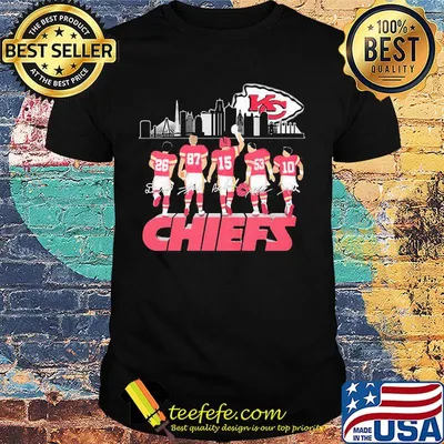 Kansas city chiefs football players signatures shirt