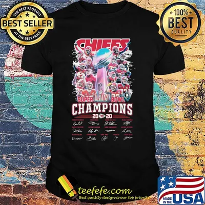 Kansas city chiefs football super liv bowl champios 2020 signatures shirt