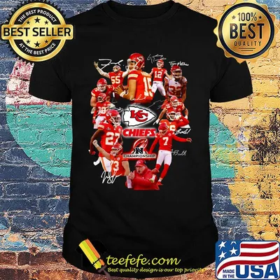 Kansas city chiefs football team signatures shirt