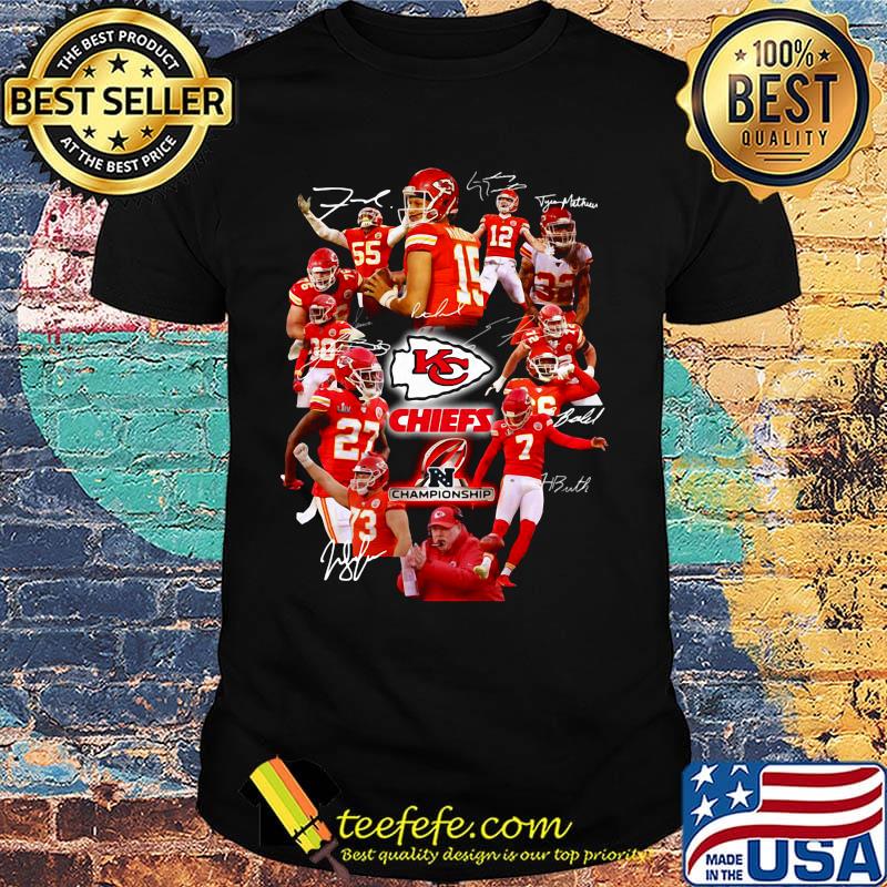 Kansas city chiefs football team signatures shirt Kansas city chiefs football team signatures shirt