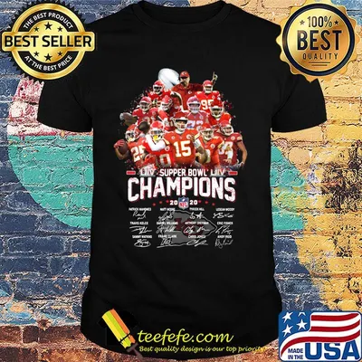 Kansas city chiefs super bowl liv champions 2020 players signatures shirt