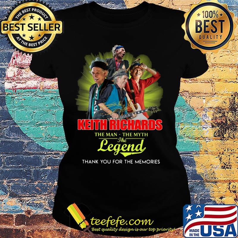 Keith richards the man the myth the legend thank you for the memories signature s Ladies tee Keith richards the man the myth the legend thank you for the memories signature s Ladies tee