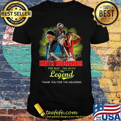 Keith richards the man the myth the legend thank you for the memories signature shirt
