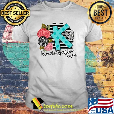Kinderarten team flower leaf heart shirt