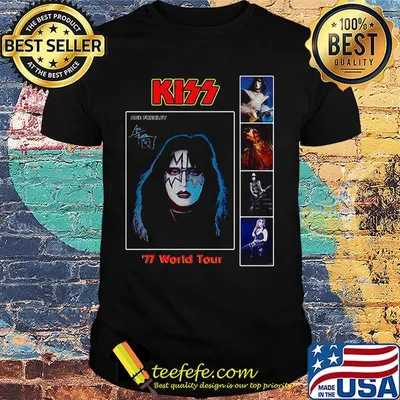 Kiss ace frehley 77 world tour signature shirt