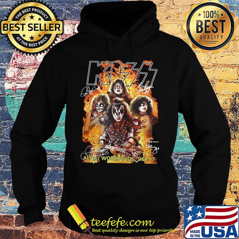 Kiss band alive worldwide 96 97 signatures s Hoodie Kiss band alive worldwide 96 97 signatures s Hoodie