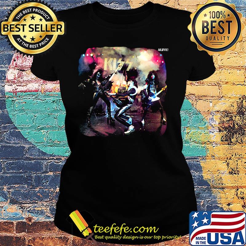 Kiss band alive worldwide rock and roll s Ladies tee Kiss band alive worldwide rock and roll s Ladies tee