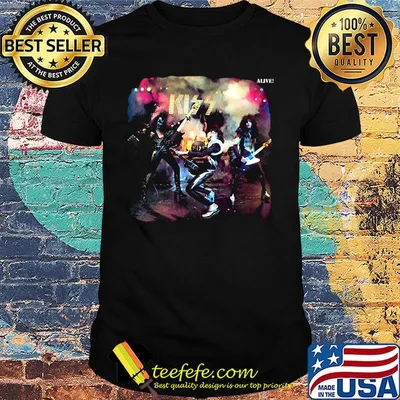 Kiss band alive worldwide rock and roll shirt