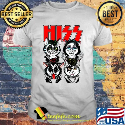 Kiss hiss cat band rock shirt
