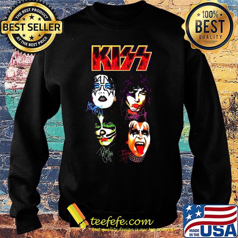 Kiss members band signatures s Sweater Kiss members band signatures s Sweater
