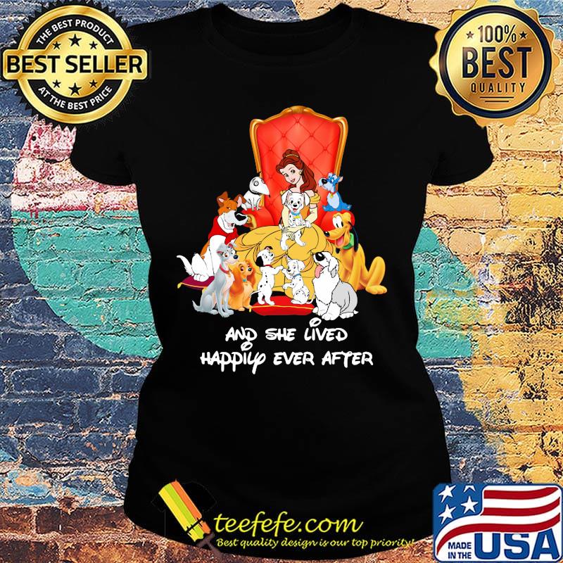 Lady and the tramp and she lived happily ever after s Ladies tee Lady and the tramp and she lived happily ever after s Ladies tee