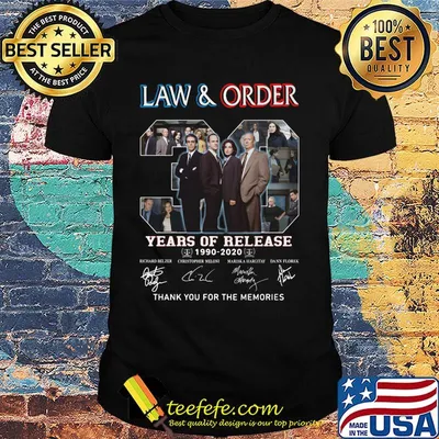 Law and order 30 years of release 1990 2020 Thank You For The Memories Signatures shirt