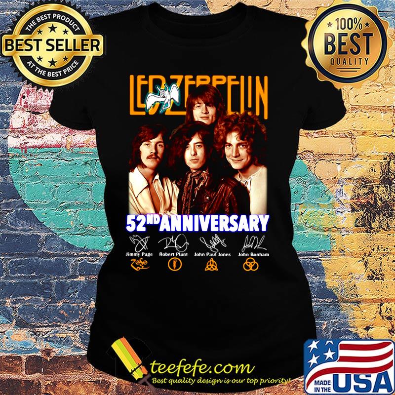 Led zeppelin 52nd anniversary 1968 2020 signatures s Ladies tee Led zeppelin 52nd anniversary 1968 2020 signatures s Ladies tee