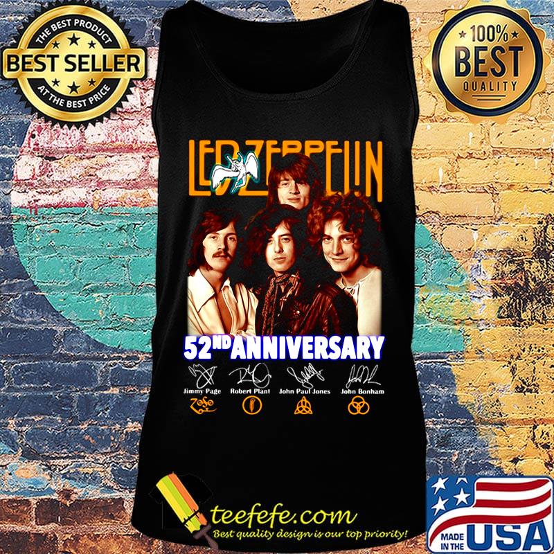 Led zeppelin 52nd anniversary 1968 2020 signatures s Tank top Led zeppelin 52nd anniversary 1968 2020 signatures s Tank top