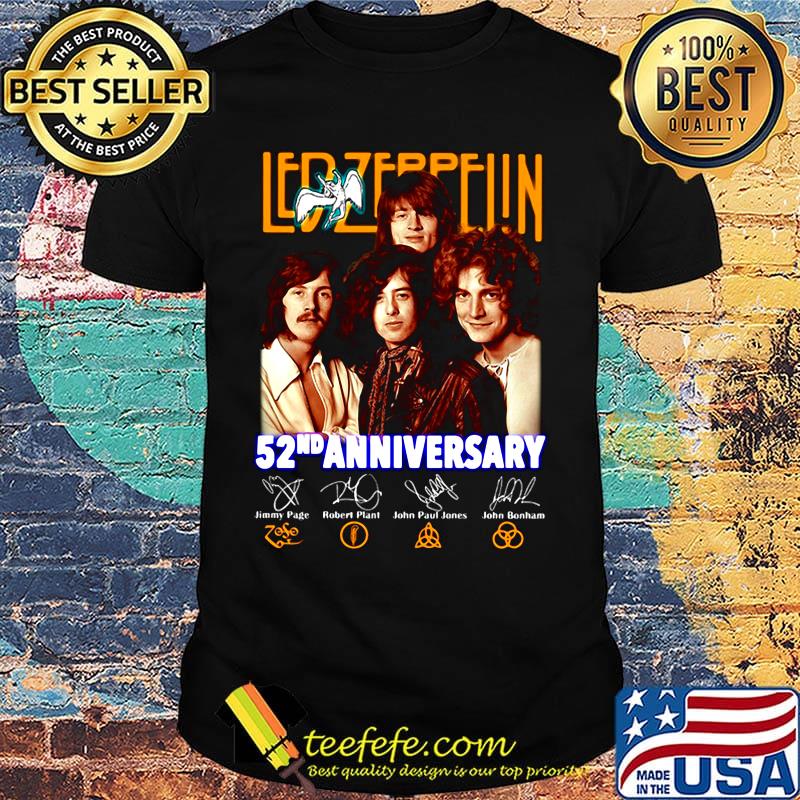 Led zeppelin 52nd anniversary 1968 2020 signatures shirt Led zeppelin 52nd anniversary 1968 2020 signatures shirt