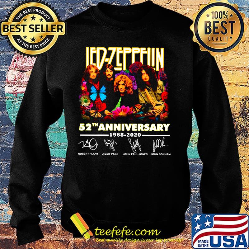 Led zeppelin 52nd anniversary 1968 2020 thank you for the memories signatures flower s Sweater Led zeppelin 52nd anniversary 1968 2020 thank you for the memories signatures flower s Sweater