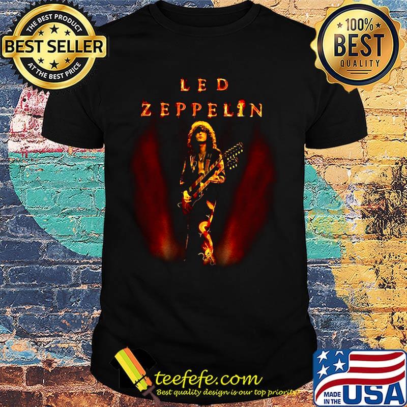 Led zeppelin band playing guitar picture shirt