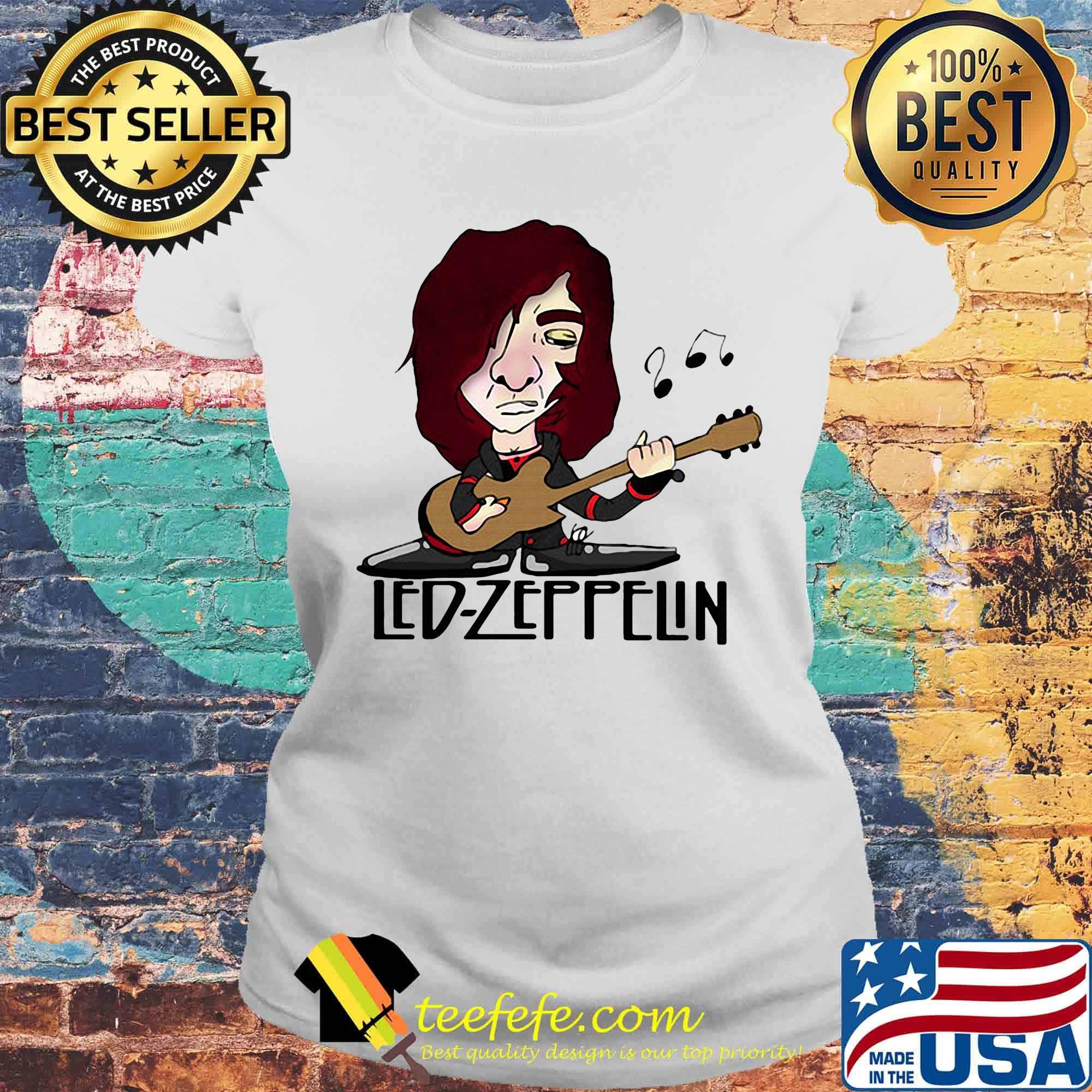 Led zeppelin band playing guitar s Laides tee Led zeppelin band playing guitar s Laides tee