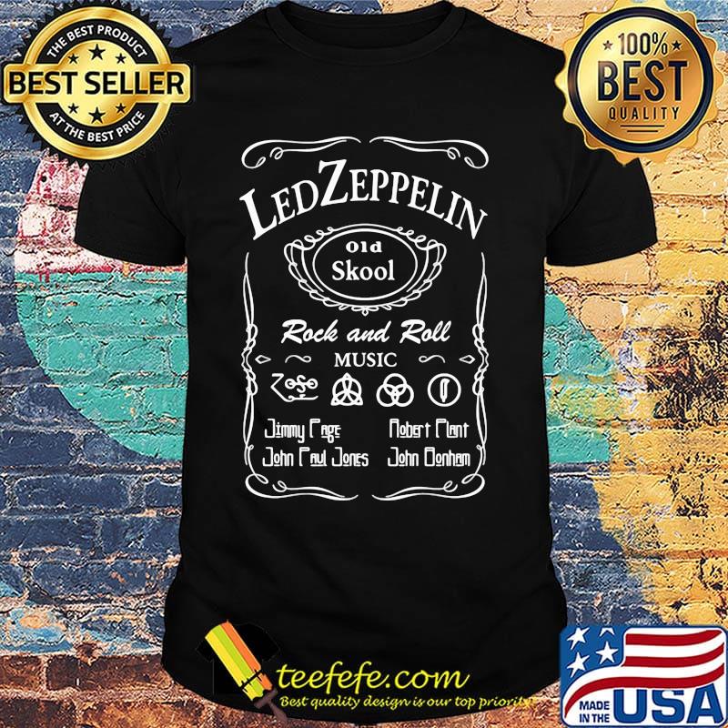 Led zeppelin old skool rock and roll music shirt