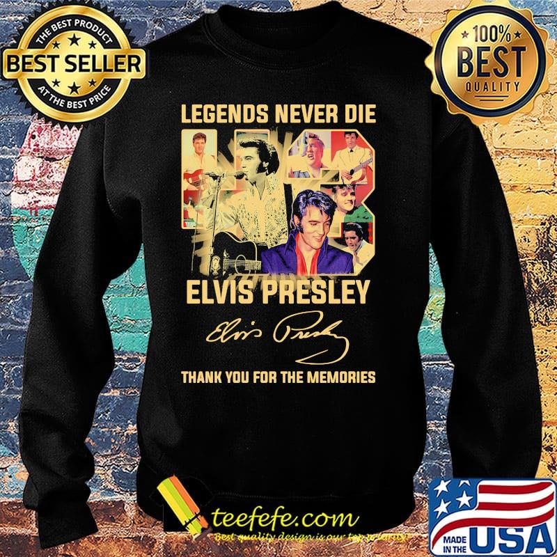 Legend never die 43 elvis presley thank you for the memories signature s Sweater Legend never die 43 elvis presley thank you for the memories signature s Sweater