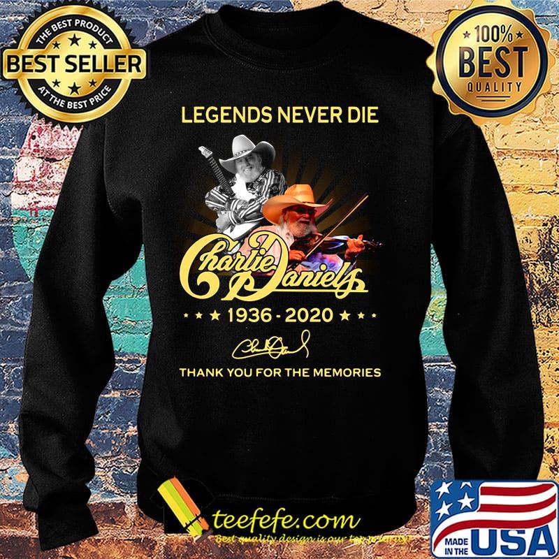 Legend never die charlie daniles 1936 2020 thank you for the memories signature s Sweater Legend never die charlie daniles 1936 2020 thank you for the memories signature s Sweater