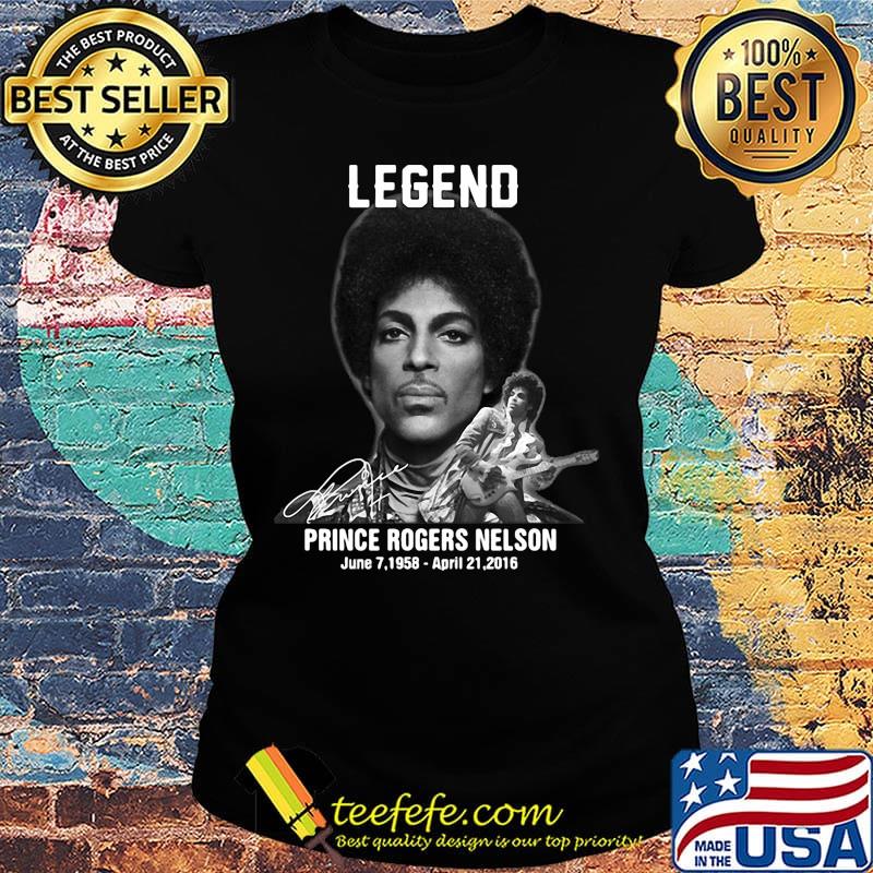 Legend prince rogers nelson 1958 2016 signature guitar s Ladies tee Legend prince rogers nelson 1958 2016 signature guitar s Ladies tee