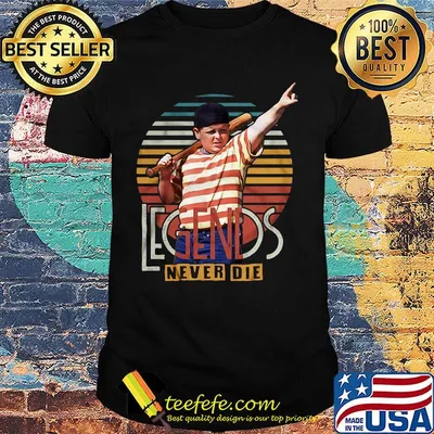 Legends never die baseball boy vintage retro shirt