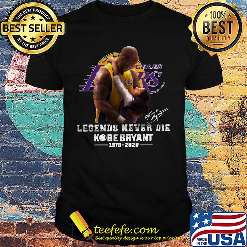 Legends never die kobe bryant 1978 2020 los angeles lakers signature shirt