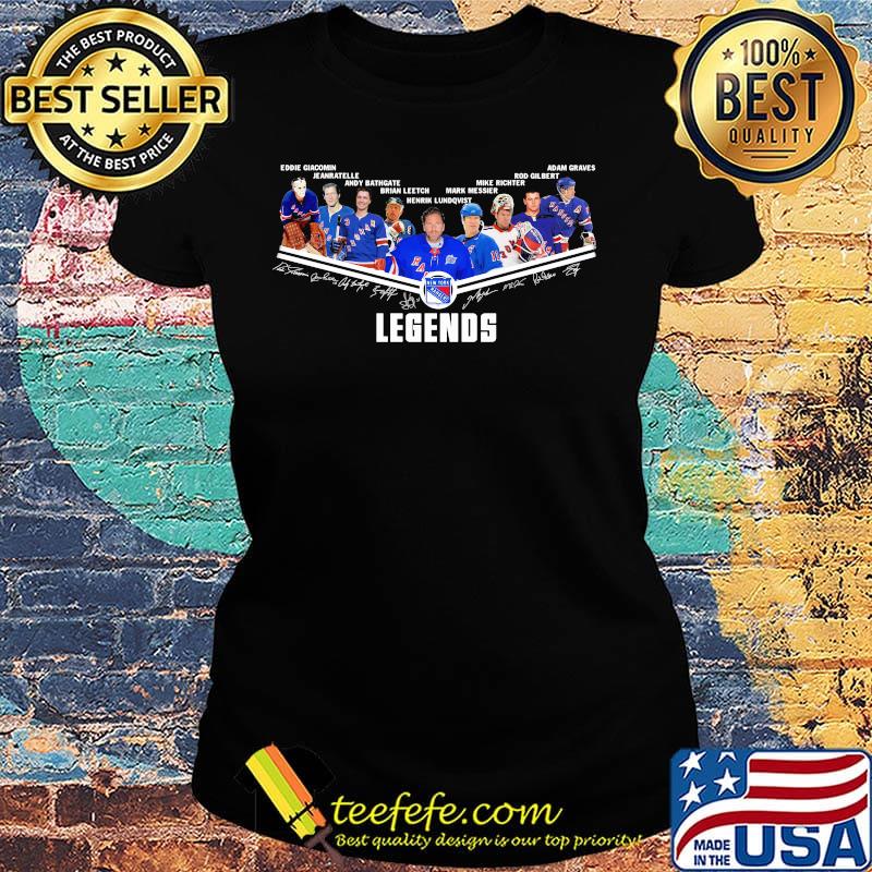 Legends new york rangers hockey team players signatures Ladies tee Legends new york rangers hockey team players signatures Ladies tee