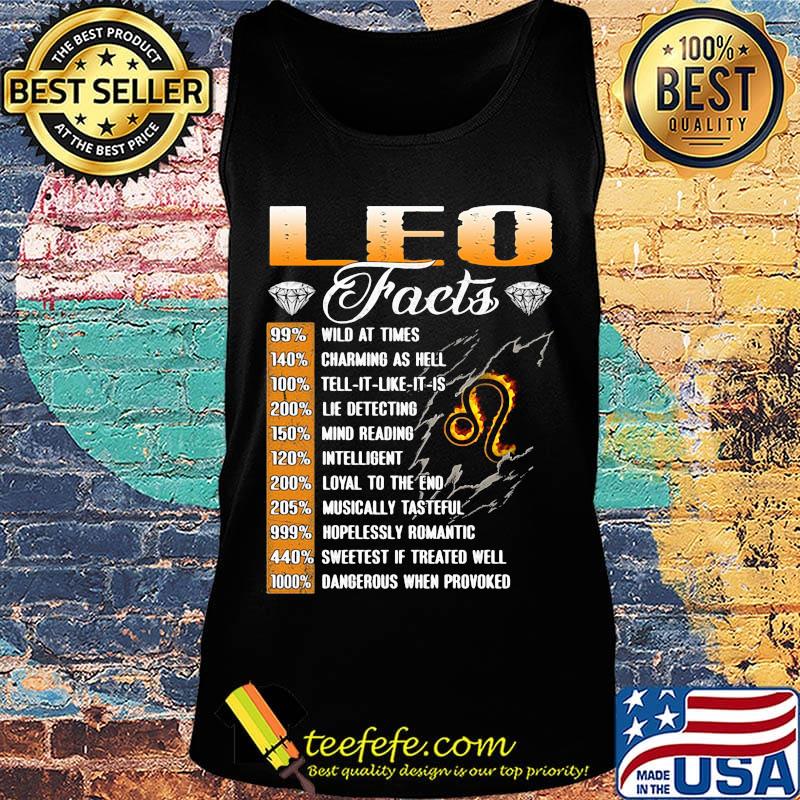 Leo Facts Wild At Times Charming As Hell Diamond Shirt Tank top Leo Facts Wild At Times Charming As Hell Diamond Shirt Tank top