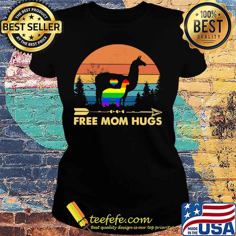 Lgbt camel free mom hugs vintage retro s Ladies tee Lgbt camel free mom hugs vintage retro s Ladies tee