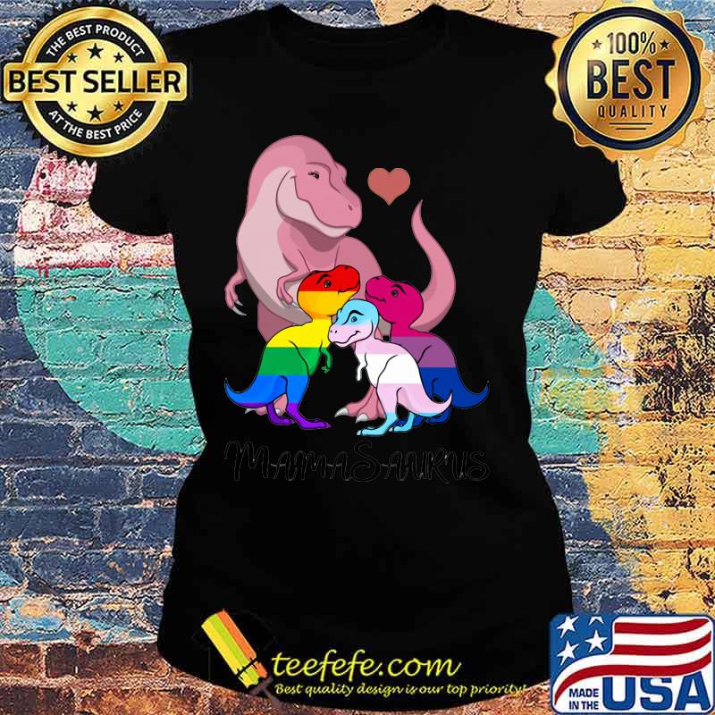 Lgbt dinosaur mamasaurus heart s Ladies tee Lgbt dinosaur mamasaurus heart s Ladies tee