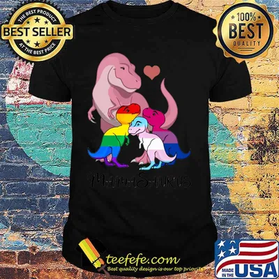 Lgbt dinosaur mamasaurus heart shirt