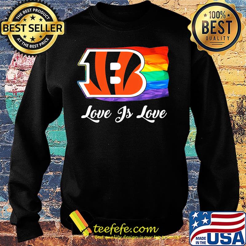 Lgbt flag cincinnati bengals love is love football logo s Sweater Lgbt flag cincinnati bengals love is love football logo s Sweater